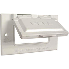 Hubbell-Raco - Weatherproof Box Covers Cover Shape: Rectangle Number of Holes in Outlet: 1 - Apex Tool & Supply