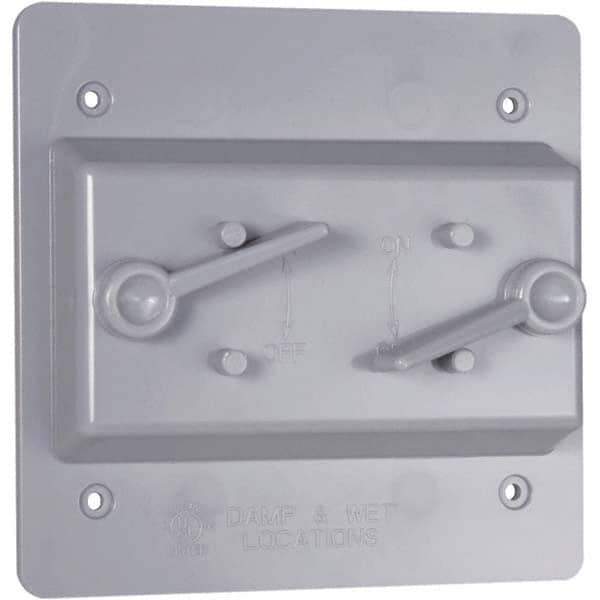 Hubbell-Raco - Weatherproof Box Covers Cover Shape: Rectangle Number of Holes in Outlet: 2 - Apex Tool & Supply