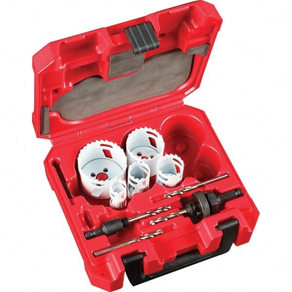 Milwaukee Tool - Hole Saw Kits Minimum Saw Diameter (Inch): 7/8 Maximum Saw Diameter (Inch): 2-1/2 - Apex Tool & Supply