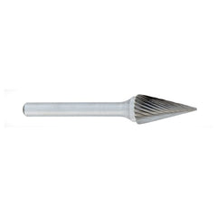‎SE-1 -6mm × 9mm LOC × 6mm Shank × 50mm OAL Egg Shape Carbide Medium Right Hand Spiral Burr - Apex Tool & Supply