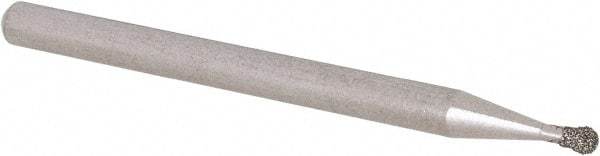 Dremel - 5/64" Head Diam, Ball, Diamond Mounted Point - Teal, 1/8" Shank Diam - Apex Tool & Supply