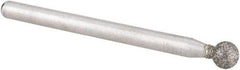 Dremel - 11/64" Head Diam, Ball End, Diamond Mounted Point - Teal - Apex Tool & Supply