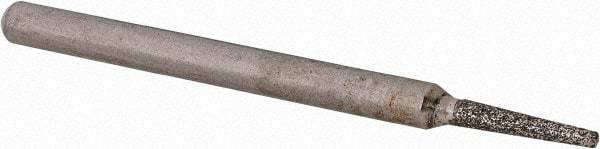 Dremel - 5/64" Head Diam, Round Tip Point, Diamond Mounted Point - Teal, 1/8" Shank Diam - Apex Tool & Supply