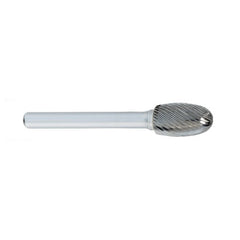 ‎SE-1 -1/4 × 3/8 LOC × 1/4 Shank × 2 OAL Egg Shape Carbide Medium Right Hand Spiral Burr - Apex Tool & Supply