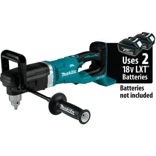 Makita - 36 Volt 1/2" Chuck Right Angle Handle Cordless Drill - 0-1400 RPM, Reversible, Lithium-Ion Batteries Not Included - Apex Tool & Supply
