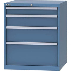 LISTA - 4 Drawer, 45 Compartment Bright Blue Steel Modular Storage Cabinet - Apex Tool & Supply