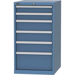 LISTA - 6 Drawer, 99 Compartment Bright Blue Steel Modular Storage Cabinet - Apex Tool & Supply