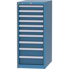 LISTA - 10 Drawer, 45 Compartment Bright Blue Steel Modular Storage Cabinet - Apex Tool & Supply