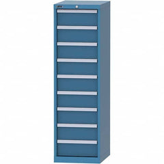 LISTA - 9 Drawer, 216 Compartment Bright Blue Steel Modular Storage Cabinet - Apex Tool & Supply