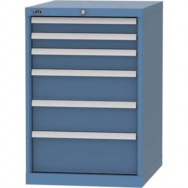 LISTA - 6 Drawer, 99 Compartment Bright Blue Steel Modular Storage Cabinet - Apex Tool & Supply