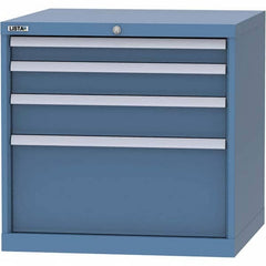 LISTA - 4 Drawer, 45 Compartment Bright Blue Steel Modular Storage Cabinet - Apex Tool & Supply