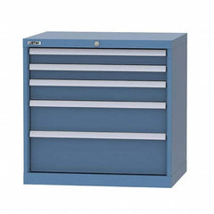 LISTA - 4 Drawer, 124 Compartment Bright Blue Steel Modular Storage Cabinet - Apex Tool & Supply