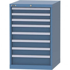 LISTA - 8 Drawer, 99 Compartment Bright Blue Steel Modular Storage Cabinet - Apex Tool & Supply