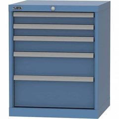 LISTA - 5 Drawer, 84 Compartment Bright Blue Steel Modular Storage Cabinet - Apex Tool & Supply