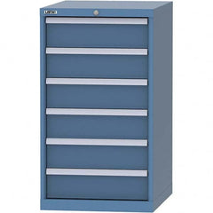 LISTA - 6 Drawer, 99 Compartment Bright Blue Steel Modular Storage Cabinet - Apex Tool & Supply
