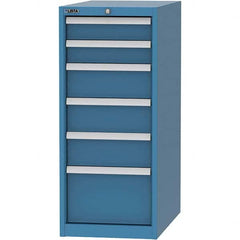 LISTA - 6 Drawer, 45 Compartment Bright Blue Steel Modular Storage Cabinet - Apex Tool & Supply
