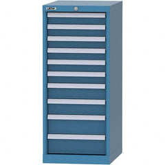 LISTA - 10 Drawer, 216 Compartment Bright Blue Steel Modular Storage Cabinet - Apex Tool & Supply