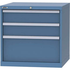 LISTA - 3 Drawer, 45 Compartment Bright Blue Steel Modular Storage Cabinet - Apex Tool & Supply