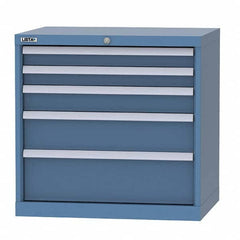 LISTA - 4 Drawer, 124 Compartment Bright Blue Steel Modular Storage Cabinet - Apex Tool & Supply