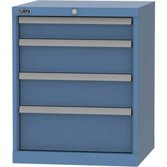 LISTA - 4 Drawer, 84 Compartment Bright Blue Steel Modular Storage Cabinet - Apex Tool & Supply