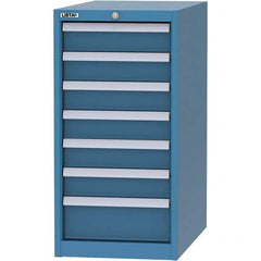 LISTA - 7 Drawer, 45 Compartment Bright Blue Steel Modular Storage Cabinet - Apex Tool & Supply