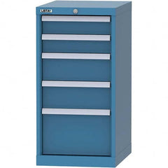 LISTA - 5 Drawer, 216 Compartment Bright Blue Steel Modular Storage Cabinet - Apex Tool & Supply