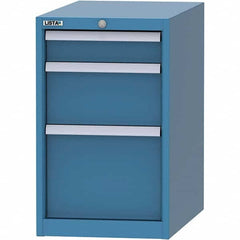 LISTA - 3 Drawer, 45 Compartment Bright Blue Steel Modular Storage Cabinet - Apex Tool & Supply