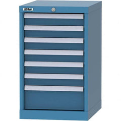 LISTA - 7 Drawer, 216 Compartment Bright Blue Steel Modular Storage Cabinet - Apex Tool & Supply