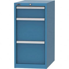 LISTA - 3 Drawer, 45 Compartment Bright Blue Steel Modular Storage Cabinet - Apex Tool & Supply