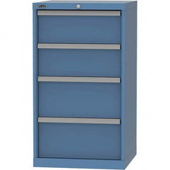 LISTA - 4 Drawer, 84 Compartment Bright Blue Steel Modular Storage Cabinet - Apex Tool & Supply