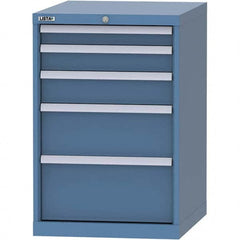 LISTA - 5 Drawer, 99 Compartment Bright Blue Steel Modular Storage Cabinet - Apex Tool & Supply