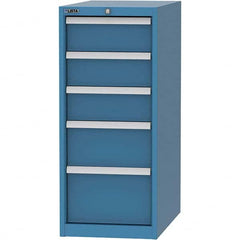 LISTA - 5 Drawer, 45 Compartment Bright Blue Steel Modular Storage Cabinet - Apex Tool & Supply
