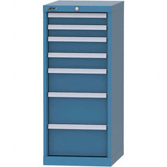 LISTA - 7 Drawer, 216 Compartment Bright Blue Steel Modular Storage Cabinet - Apex Tool & Supply