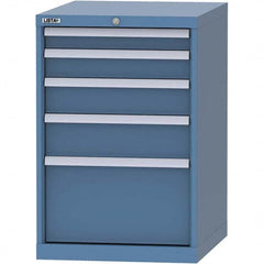 LISTA - 4 Drawer, 99 Compartment Bright Blue Steel Modular Storage Cabinet - Apex Tool & Supply