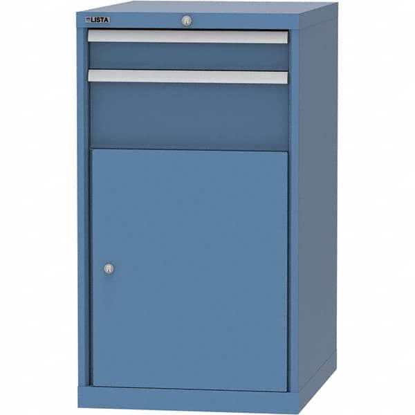 LISTA - 4 Drawer, 99 Compartment Bright Blue Steel Modular Storage Cabinet - Apex Tool & Supply