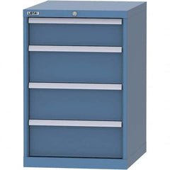 LISTA - 4 Drawer, 99 Compartment Bright Blue Steel Modular Storage Cabinet - Apex Tool & Supply