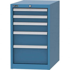 LISTA - 5 Drawer, 45 Compartment Bright Blue Steel Modular Storage Cabinet - Apex Tool & Supply
