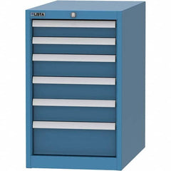 LISTA - 6 Drawer, 45 Compartment Bright Blue Steel Modular Storage Cabinet - Apex Tool & Supply