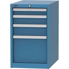 LISTA - 4 Drawer, 45 Compartment Bright Blue Steel Modular Storage Cabinet - Apex Tool & Supply