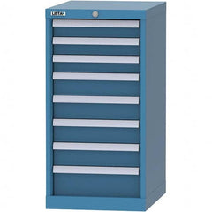 LISTA - 8 Drawer, 216 Compartment Bright Blue Steel Modular Storage Cabinet - Apex Tool & Supply