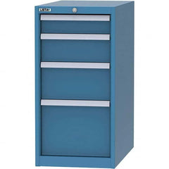 LISTA - 4 Drawer, 45 Compartment Bright Blue Steel Modular Storage Cabinet - Apex Tool & Supply