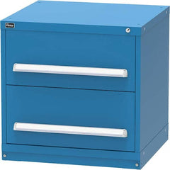 Vidmar - 2 Drawer Bright Blue Steel Modular Storage Cabinet - Apex Tool & Supply