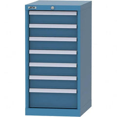 LISTA - 7 Drawer, 216 Compartment Bright Blue Steel Modular Storage Cabinet - Apex Tool & Supply