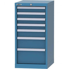 LISTA - 7 Drawer, 216 Compartment Bright Blue Steel Modular Storage Cabinet - Apex Tool & Supply