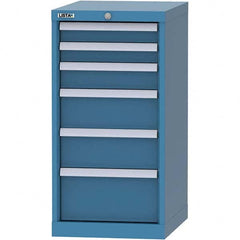 LISTA - 6 Drawer, 216 Compartment Bright Blue Steel Modular Storage Cabinet - Apex Tool & Supply