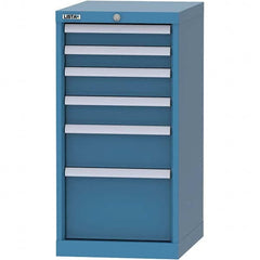 LISTA - 6 Drawer, 216 Compartment Bright Blue Steel Modular Storage Cabinet - Apex Tool & Supply