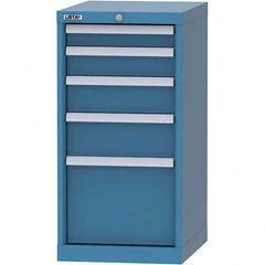LISTA - 5 Drawer, 216 Compartment Bright Blue Steel Modular Storage Cabinet - Apex Tool & Supply