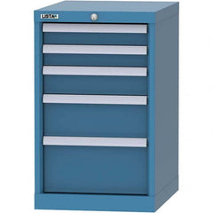 LISTA - 5 Drawer, 216 Compartment Bright Blue Steel Modular Storage Cabinet - Apex Tool & Supply