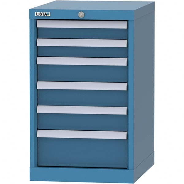 LISTA - 6 Drawer, 216 Compartment Bright Blue Steel Modular Storage Cabinet - Apex Tool & Supply