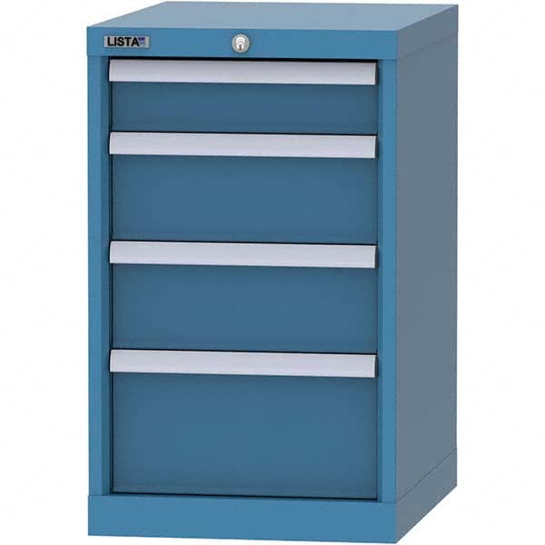 LISTA - 4 Drawer, 216 Compartment Bright Blue Steel Modular Storage Cabinet - Apex Tool & Supply